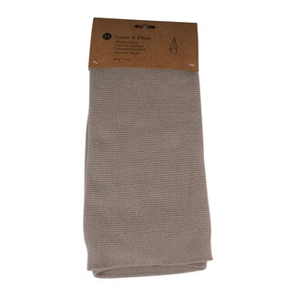 Linen & More Knitted Keukenhanddoek zandkleur 50x70cm