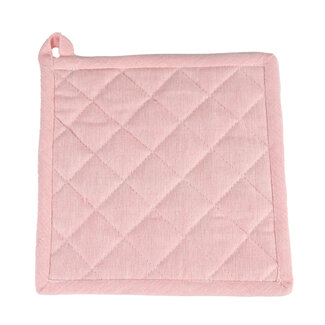 Linen & More Nena Recycled Cotton Pannenlap Onderzetter peach 20x20cm