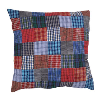 Linen & More Cushion Patchwork 45x45 blue