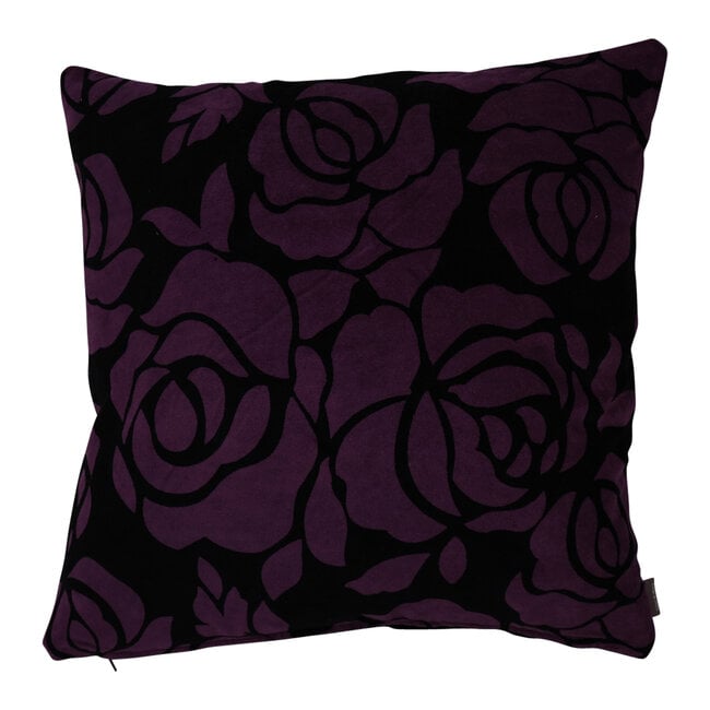 Linen & More Cushion Historical 50x50 black/ purple