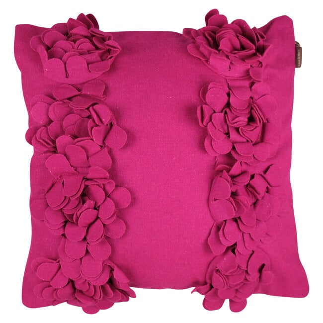 Linen & More Cushion Bright flowers 40x40 fuchsia