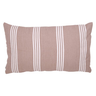 Linen & More Cushion Railway stripe 30x50 taupe