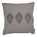 Linen & More Cushion Beauty Embroidery 45x4 5 l. beige/grey