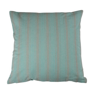 Linen & More Cushion Linen Stripe 45x45 Light Aqua