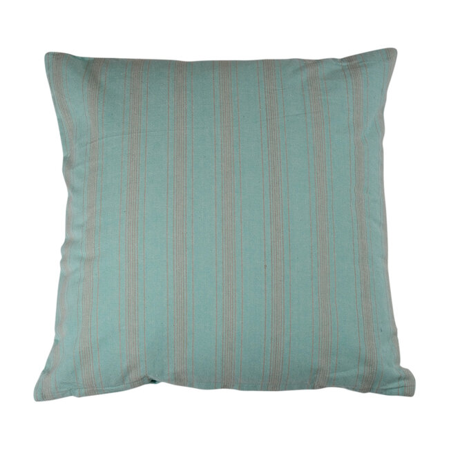 Linen & More Cushion Linen Stripe 45x45 Light Aqua