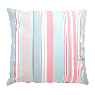 Linen & More Cushion New Classic Stripe 45x 45 aqua/pink