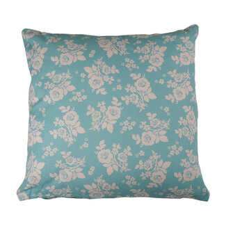 Linen & More Cushion Single Rose 45x45 aqua