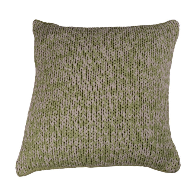 Linen & More Cushion Double Knit 45x45 l.green/white