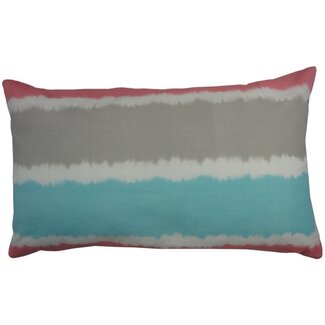 Linen & More Cushion Tye Dye 30x50 aqua/light rouge