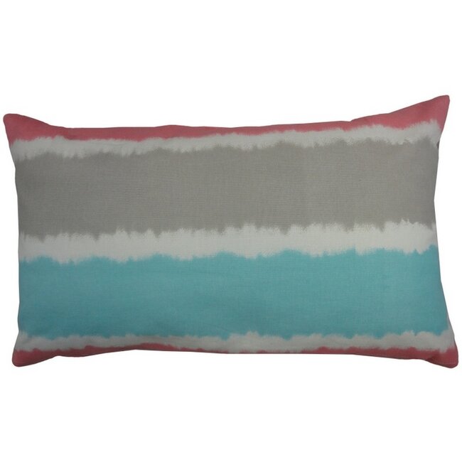 Linen & More Cushion Tye Dye 30x50 aqua/light rouge
