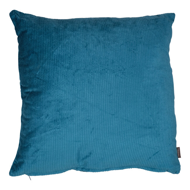 Linen & More Cushion Shiny Corduroy 45x45 Turquoise