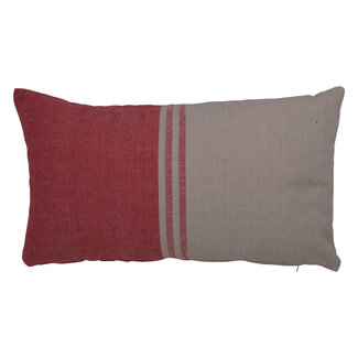 Linen & More Cushion Middle Stripe 30x50 Red