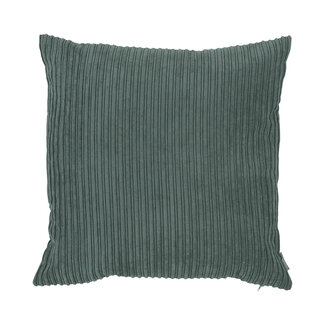 Linen & More Duke Velvet Rib kussen groen 45x45cm