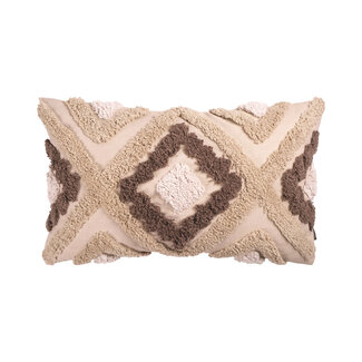 Linen & More Vaya Sand/taupe/crystal grey cushion 30x50 cm