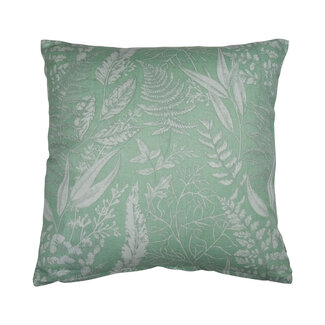 Linen & More Fern Print kussen groen 45x45cm