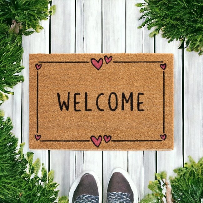 Dream-Living Eco kokos deurmat welcome  60 x 40 cm