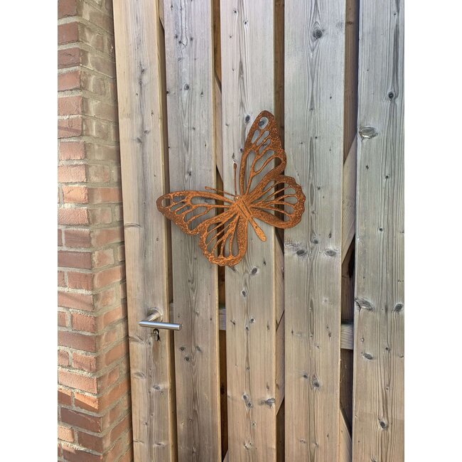 Siermetaal Tuindecoratie vlinder | klein 18.0 cm x 26.0 cm