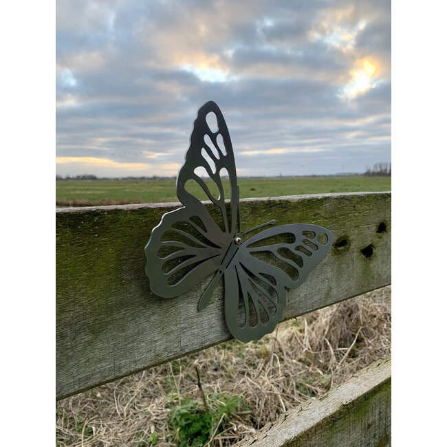Siermetaal Tuindecoratie vlinders aktie pakket S en M