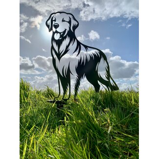 Siermetaal Tuindecoratie Golden retriever-groot | 83.5 cm x 55.7 cm