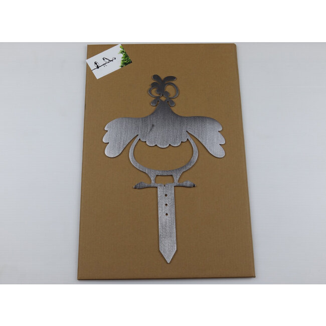 Siermetaal  Tuindecoratie Clara de kip | 40.0 cm x 24.6 cm