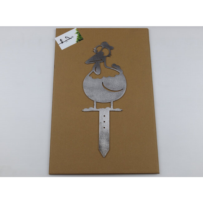 Siermetaal Tuindecoratie Babs de kip | 36.8 cm x 18.5 cm
