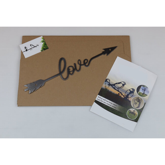 Siermetaal  Tuindecoratie van een liefdespijl | 34.5 cm 78.0 cm