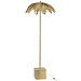 J-Line Staande Lamp Kokosbladeren Staal Goud 133x77cm