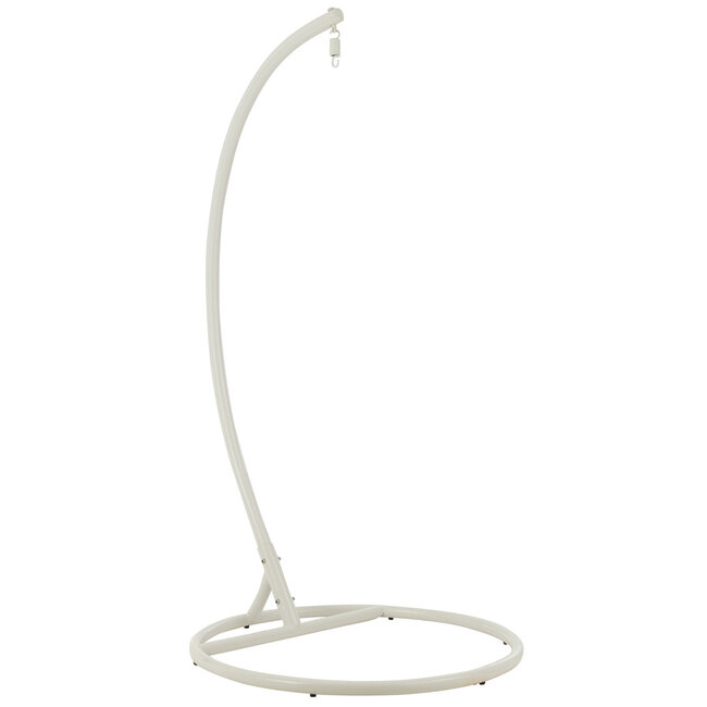 J-Line Hangstoel+Kussens Bula Metaal/Riet Wit