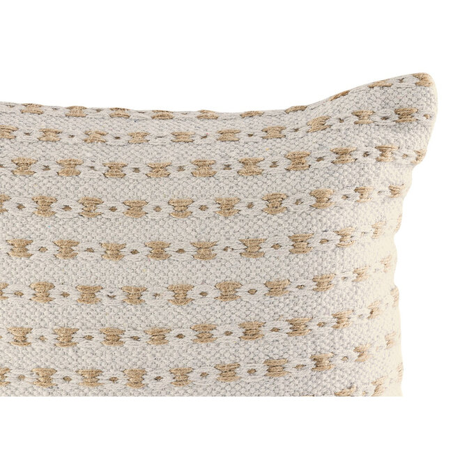 Dream-Living Set van 2 Handgemaakte Wol Witte Sierkussens 40x40 cm