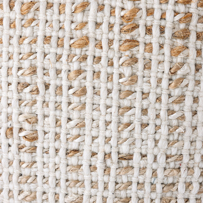 Dream-Living Duurzaam Stijlvolle Vierkante Jute Kruk Poef 45 x 45 cm