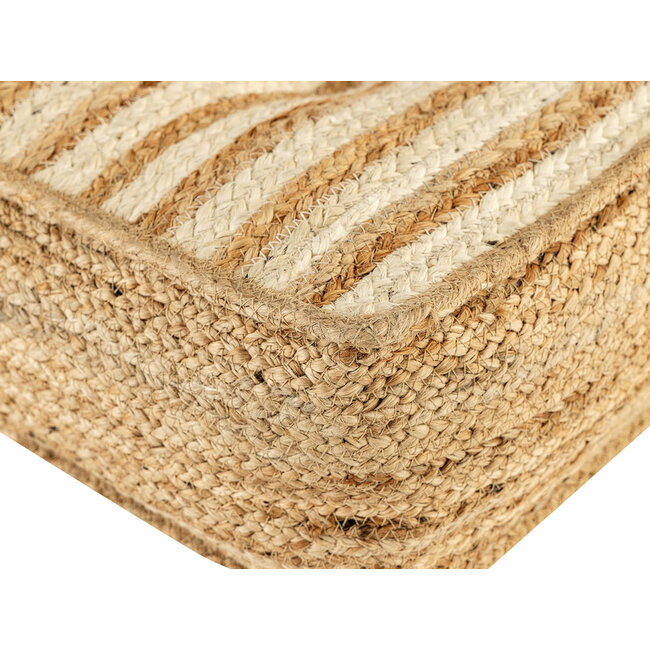 Dream-Living Handgemaakte Jute Vloerkussen / Poef 50x50x16cm