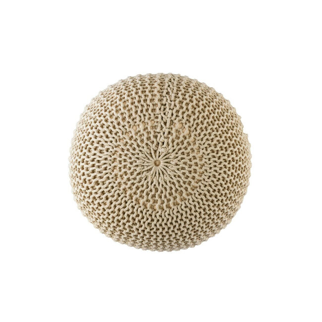 Dream-Living Duurzame poef Ø 45cm  warm zand voor binnen- buiten- zwembad