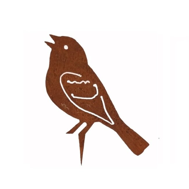 Dream-Garden Tuindecoratie zeven vogels roest set 3