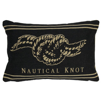 Mars & More gobelin kussen antraciet nautical knot 30x45cm*