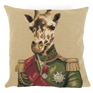 Mars & More gobelin kussen officier beige giraffe 45x45cm*