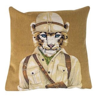 Mars & More gobelin kussen safari panter 45x45cm*