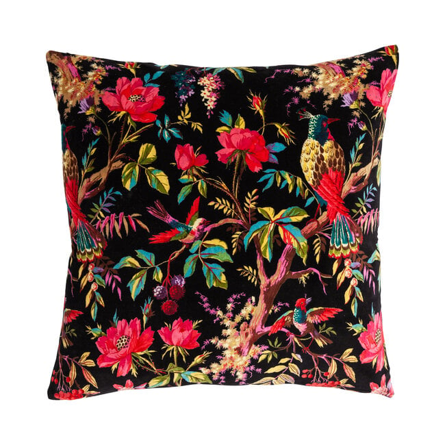 Linen & More Bird Of Paradise Velvet kussen multicolor 60x60cm