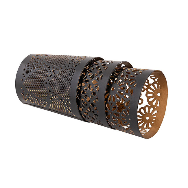 Dream-Living 3-delige Kaarsenhouder Set zwart goud