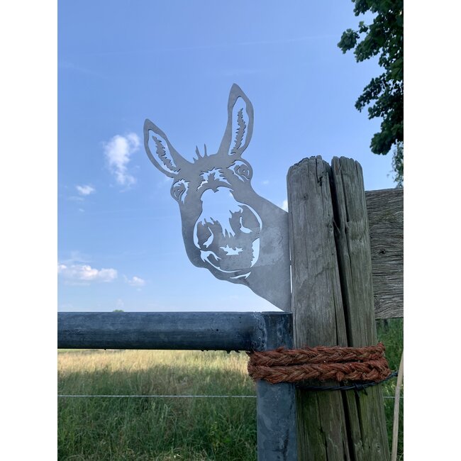 Siermetaal Tuindecoratie  De ezel 42cm x 30.6cm