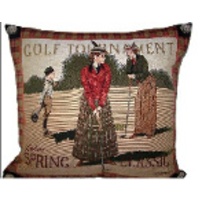 Mars & More gobelin kussen dames golf 45x45cm