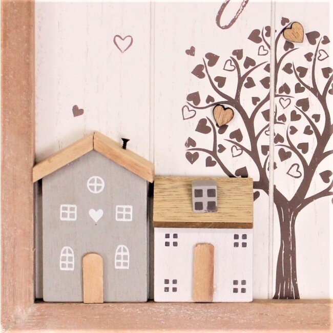 Dream-Living Houten Sleutelkast Keys  22x25x7cm