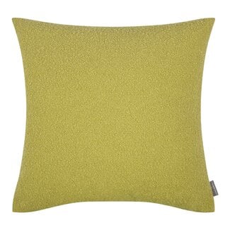 Linen & More King Bouclé kussen olijf groen 45x45cm