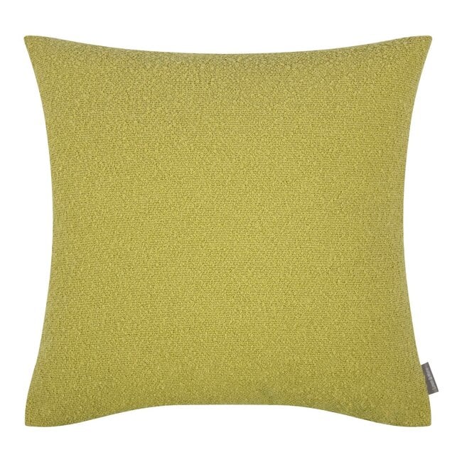 Linen & More King Bouclé kussen olijf groen 45x45cm