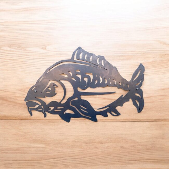 Siermetaal Tuindecoratie vis karper | 42.5 cm x 27.0 cm