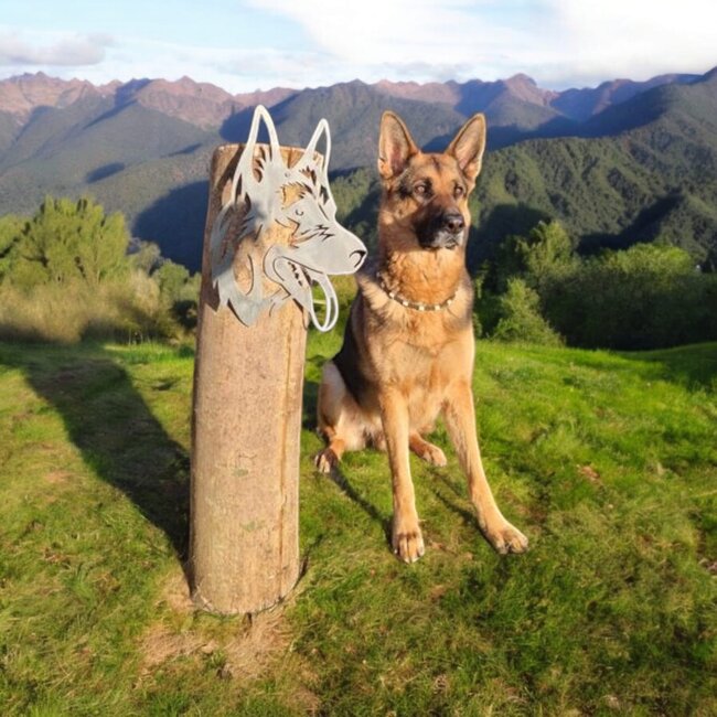 Siermetaal Wanddecoratie herdershond | 25.1 cm x 41.5 cm