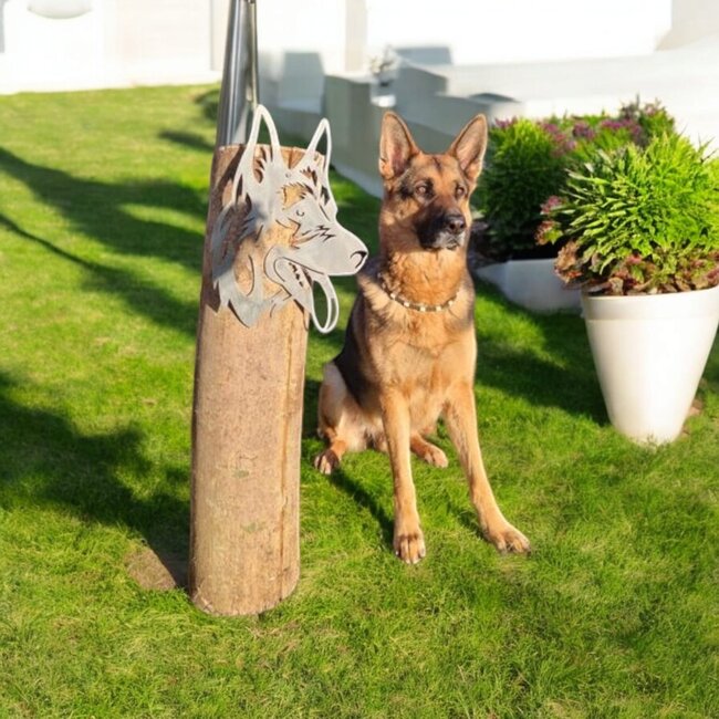 Siermetaal Wanddecoratie herdershond | 25.1 cm x 41.5 cm