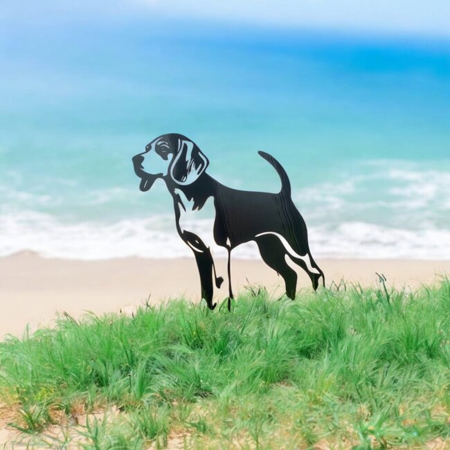 Siermetaal Tuindecoratie De beagle - levensgroot | 76.7 cm x 53.6 cm