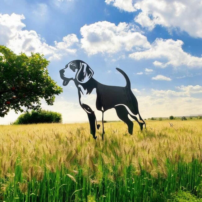 Siermetaal Tuindecoratie De beagle - levensgroot | 76.7 cm x 53.6 cm