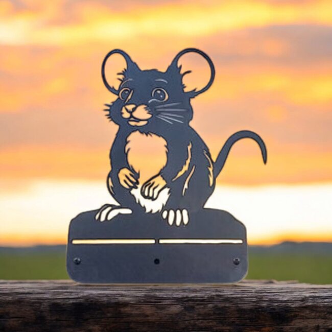 Siermetaal Tuindecoratie Nibble de muis | 28.4 cm x 22.7 cm