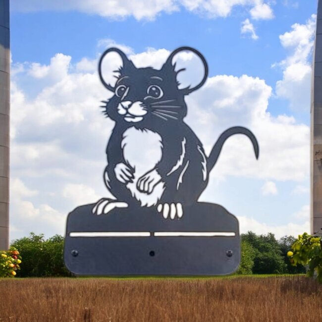 Siermetaal Tuindecoratie Nibble de muis | 28.4 cm x 22.7 cm